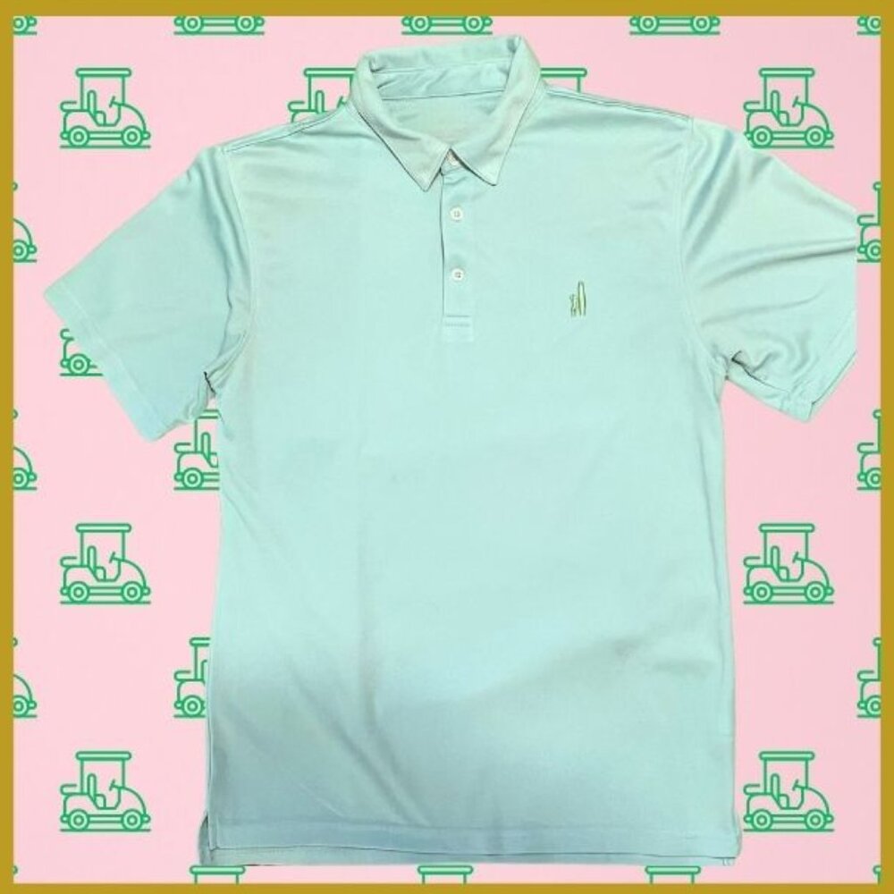 Johnnie-O Boys Golf Polo in Seafoam Green Size 14 Performance Fabric